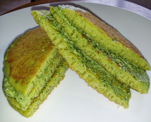 Pancake Salati di Ceci al Pesto di Aneto e Finocchietto Selvatico